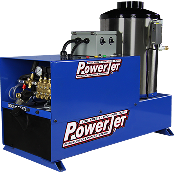 PowerJet industrial hot water electric oil fired pressure washer